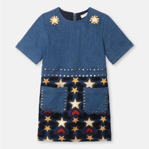 STELLA MCCARTNEY KIDS cowgirl western 
Denim Heart & Stars Short-Sleeve Girls 14
